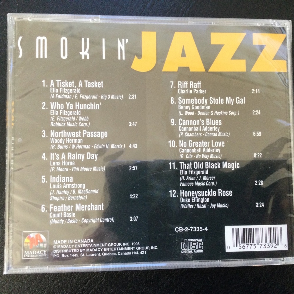 Smokin Jazz CD New Sealed Compilation